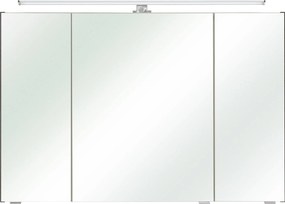 Dulap cu oglinda Quickset grafit/alb 105/16/70 cm