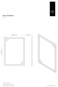 Oglindă de perete 66x90 cm Tribeca – Premier Housewares