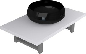 vidaXL Set mobilier de baie, 2 piese, alb, ceramică