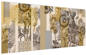 Tablou - Colaj cu floarea-soarelui (120x50 cm)