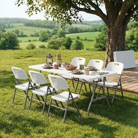 Set catering/camping - masă ESSEN + 6x scaune BERLIN