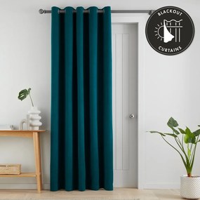 Draperie turcoaz blackout 117x213 cm cu prindere la ușă Wilson – Catherine Lansfield