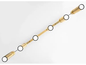 Lustră pe cablu Jupiter 2011 ALAS 6xGU10/10W/230V auriu