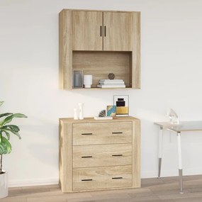vidaXL Dulap de perete, stejar sonoma, 80x33x80 cm, lemn prelucrat