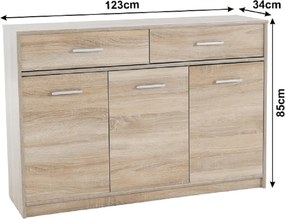comoda 3D2S, stejar sonoma, TEYO