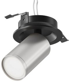 Spot incastrabil design tehnic Focus S negru, argintiu