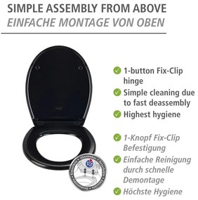 Capac WC 37,5 x 46 cm cu închidere automată Vorno – Wenko