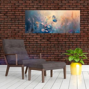 Tablou - Pajiște cu Fluture (120x50 cm)