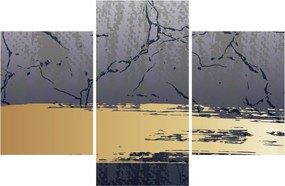 Tablou - Albastru și aur abstracție N⁰1 (90x60 cm)