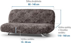 Gaico Huse bielastice MARMO maro 2fotoliu cu manere de lemn (l. 80 -140 cm)