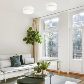 Plafonieră SIRJA STRIPE 2xE27/15W/230V d. 35 cm alb