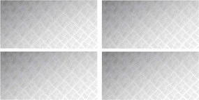 vidaXL Trepte Dreptunghiular 4 pcs Argintiu 100 x 50 cm Aluminiu