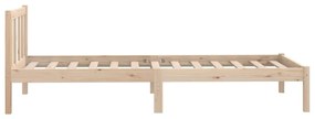 Cadru de pat UK Small Single, 75x190 cm, lemn masiv pin Maro, 75 x 190 cm