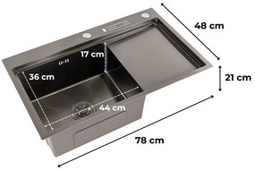 Chiuvetă Dahlia IV din oțel inoxidabil