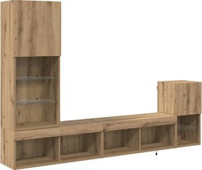 vidaXL Unități pentru Pereți de TV Stejar Artizanal Lemn compozit