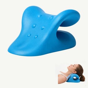 Dispozitiv tractiune cervicala memory foam pentru gat si postura, Alb