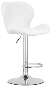 Scaun de bar alb WEST din piele ecologica