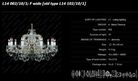 Lustra Maria Theresa cu 10 brate, cristal Bohemia, L14 002/10/1, F wide