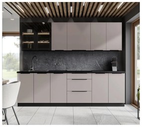 Dulap înalt pentru cuptor încorporat Arikona 60 DPS 210 3S1F (cashmir + negru . 1097069