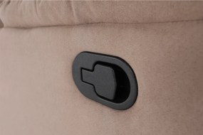 Fotoliu de masaj, reglabil, material textil grej TAUPE, LAMBERT