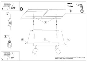 Spot Sollux SL.1367 WINX 2xGU10/10W/230V negru/crom