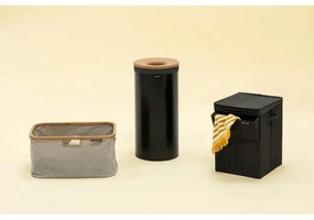 Cos de rufe Brabantia 1000825, 35 L, Capac de pluta, Umplere fara deschidere, Gauri ventilatie, Negru