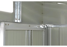 Depozit grădină pentru scule din tablă, alb / gri, 1,9x1,2 m, TEDOK