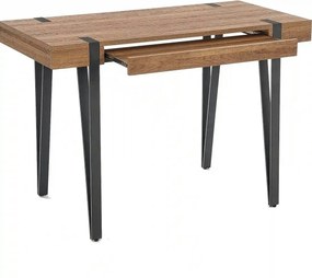 Birou B39, nuc/negru, 110x55x76 cm