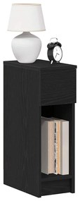 vidaXL Noptiera cu sertar stejar negru 20x36x60 cm