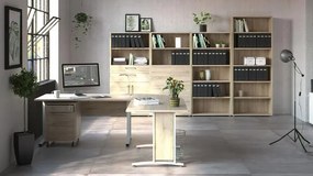 Tvilum Masuta de cafea alba OSLO 75384 cu blat de stejar