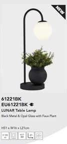 Veioza/Lampa de masa cu suport plante Lunar
