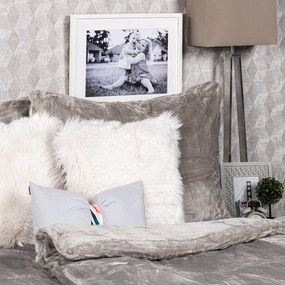 Lenjerie de pat din microflanel 4Home gri, 160 x 200 cm, 70 x 80 cm