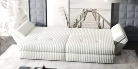 Canapea extensibilă dumonde cu ladă de depozitare si sezut confortabil din spuma high-density, Loana Ambience Ivory 300x100 cm
