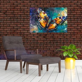 Tablou - Fluture, pictură în ulei (90x60 cm)