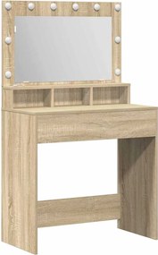 vidaXL Masă de Machiaj Stejar Sonoma 75,5 x 41 x 135 cm Lemn compozit