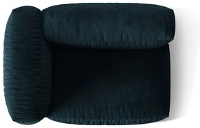 Modul pentru canapea modulară albastru închis cu tapițerie din catifea (cu colț pe partea stângă) Martina – Micadoni