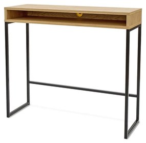 Birou cu blat cu aspect de lemn de stejar 35x100 cm Frame – Woodman