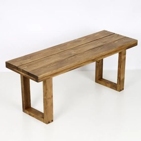 Banca gradina din lemn nuc-natur,  100 cm