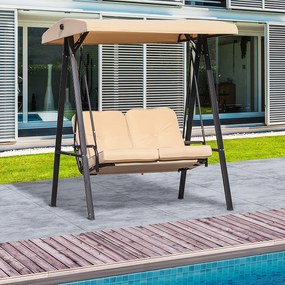 Balansoar de Gradina Outsunny cu 2 locuri, Structura din otel, 138x106x174cm | Aosom RO