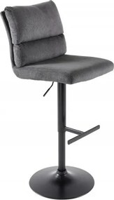 Set 2 scaune de bar Comfort catifea gri