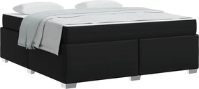 vidaXL Cadru de pat cu saltea Negru 180 x 200 cm țesătură