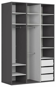 Dulap de haine Flex 113 (grafit ) (cu oglindă). 1098229