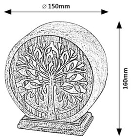 Lampă decorativă de sare Rabalux 76009 Igdrasil