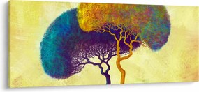 Tablou - Copaci în deal (120x50 cm)