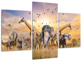 Tablou - Animae din Africa (90x60 cm)