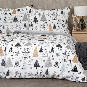 Lenjerie de pat din microflanel 4Home Nordic forest, 140 x 200 cm, 70 x 90 cm