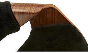 Scaun de bucătărie Lacy, negru / nuc