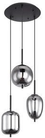 Lustra cu 3 pendule design modern BLACKY fumuriu 15345-3 GL