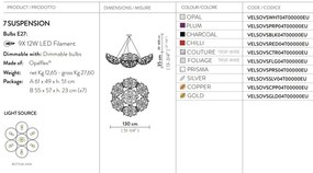 Lustra design unicat realizata manual Veli 7 Opal