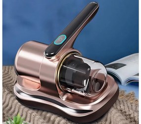 Aspirator portabil fără sac pentru acarieni cu filtru antialergic și lumină UV - bronz